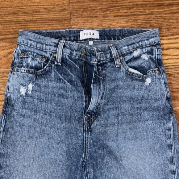 Pistola: Cassie Super‎ High Rise Straight Crop Era Vintage Sz 27 distress skinny - Picture 3 of 11